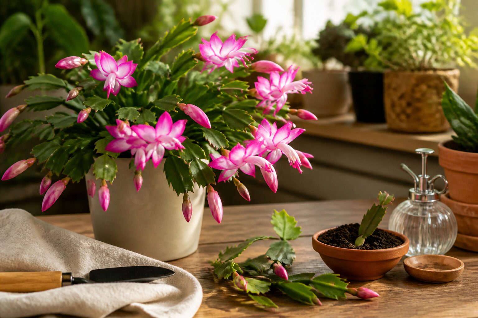 Cactus de Noël : entretien, floraison et bouturage