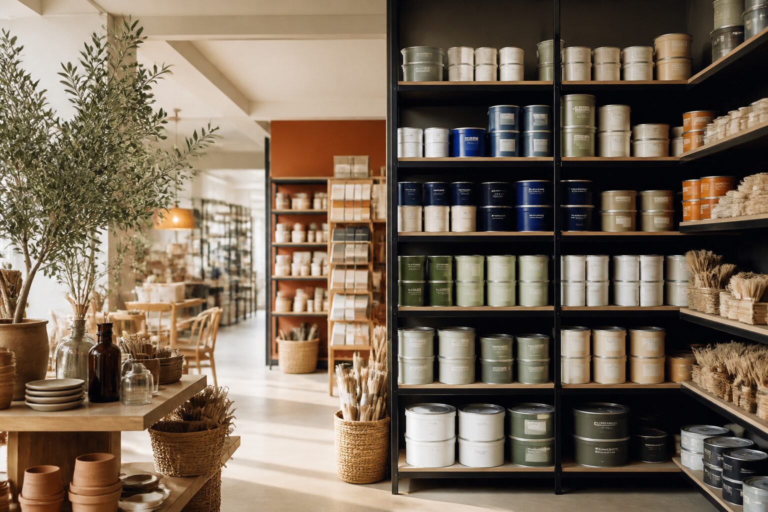 Rayons d'un magasin de déco et bricolage