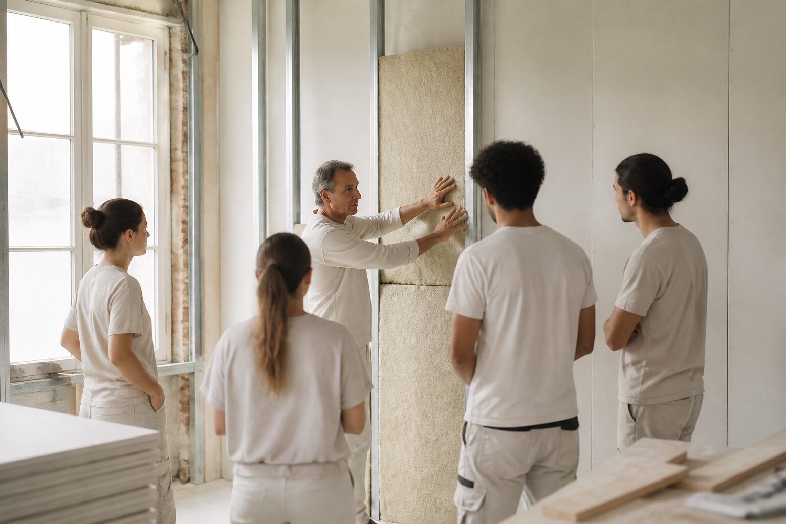 La formation isolation d'Expertdubricolage en situation de travaux pratiques