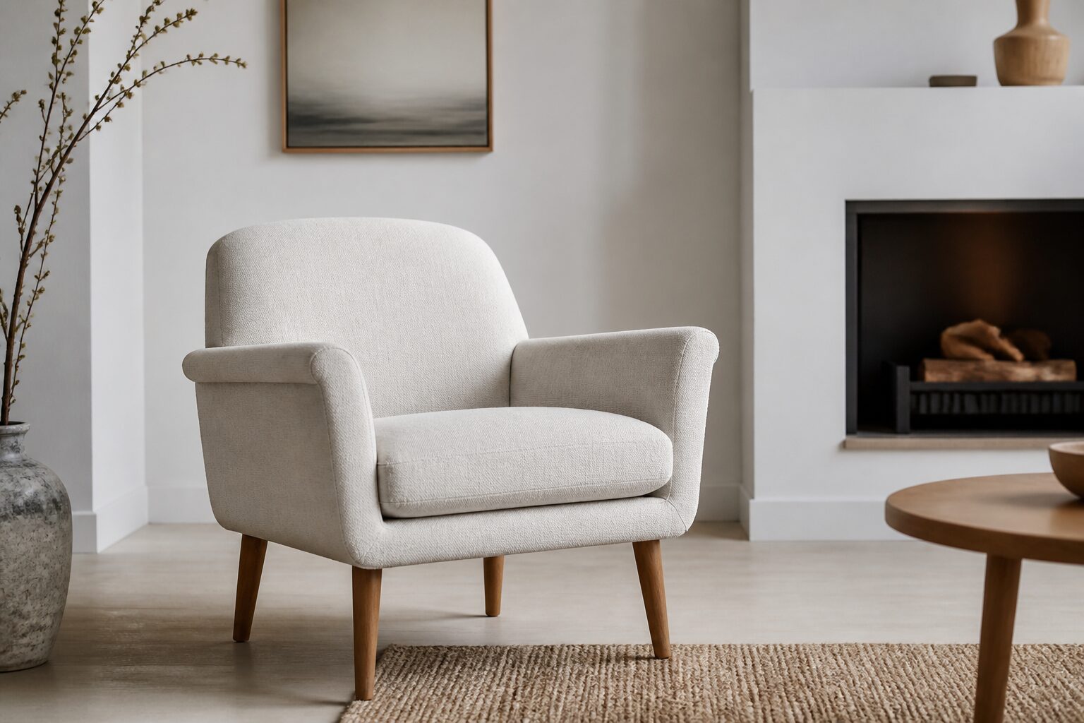 Fauteuil design made in design contemporain dans un salon clair