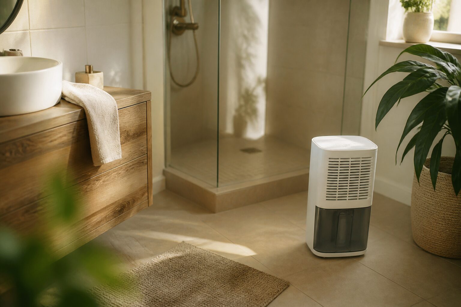 Salle de bain aérée et sèche pour prévenir les mille-pattes de maison