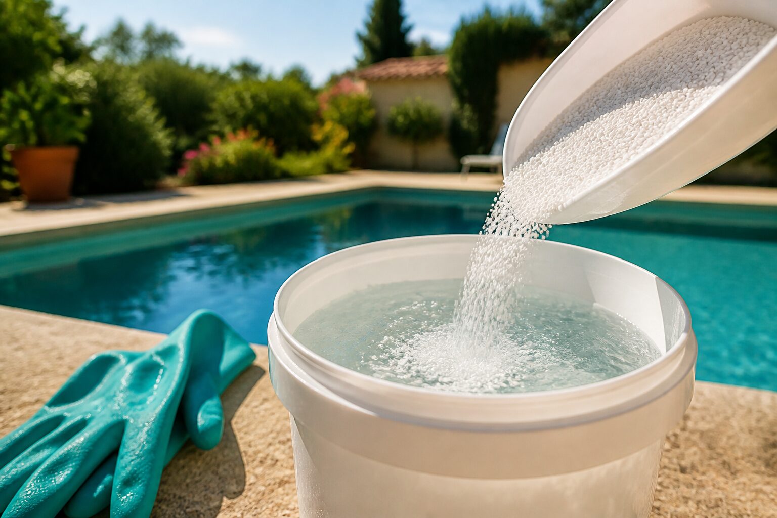 Chlore choc : quel dosage par m3 pour rattraper une piscine ?